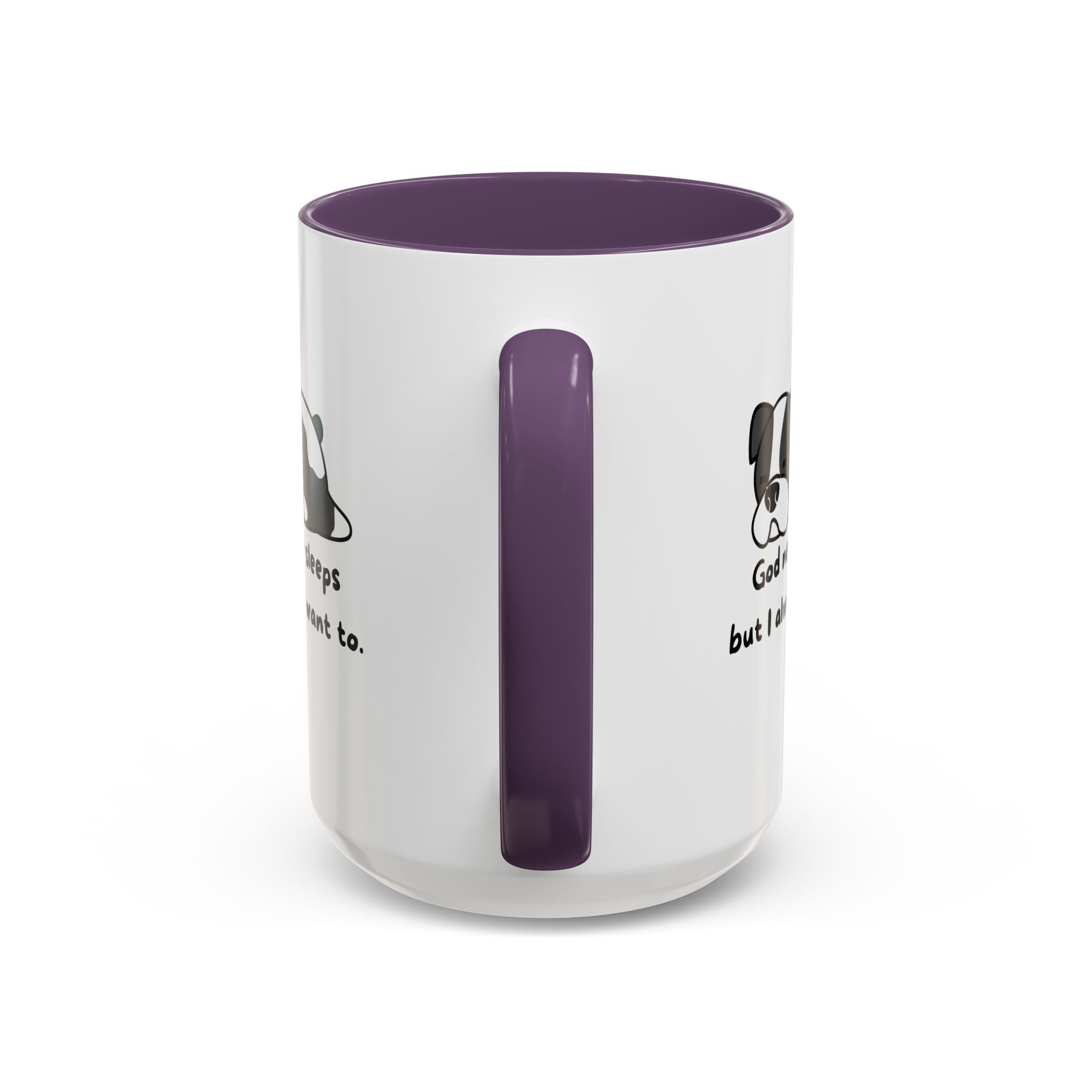 Christian "God never sleeps" 11 oz and 15oz Accent Mug, multiple colors, Christian Mug