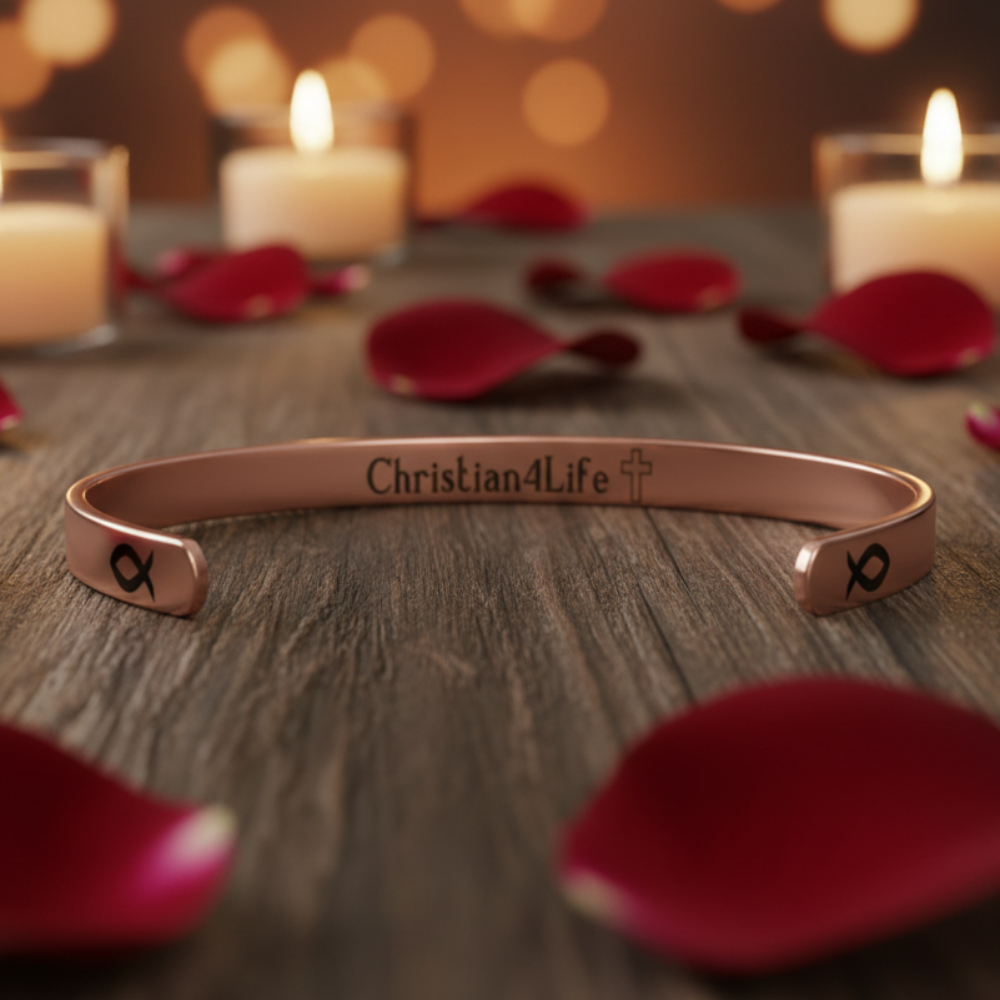 His Grace is Enough for me, Christian bracelet - Stainless steel with 18K Gold, Rose Gold, or Silver plating