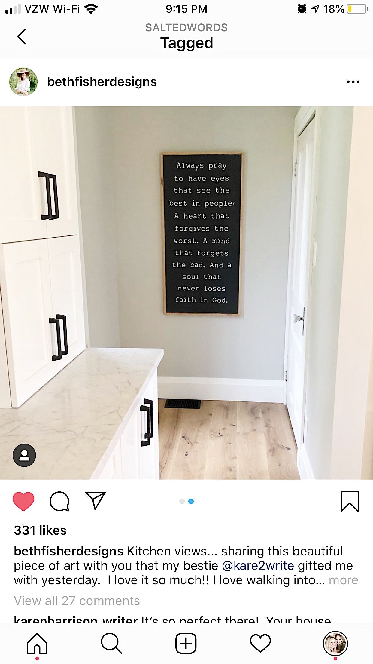 Always pray framed Home decor wooden sign christian
